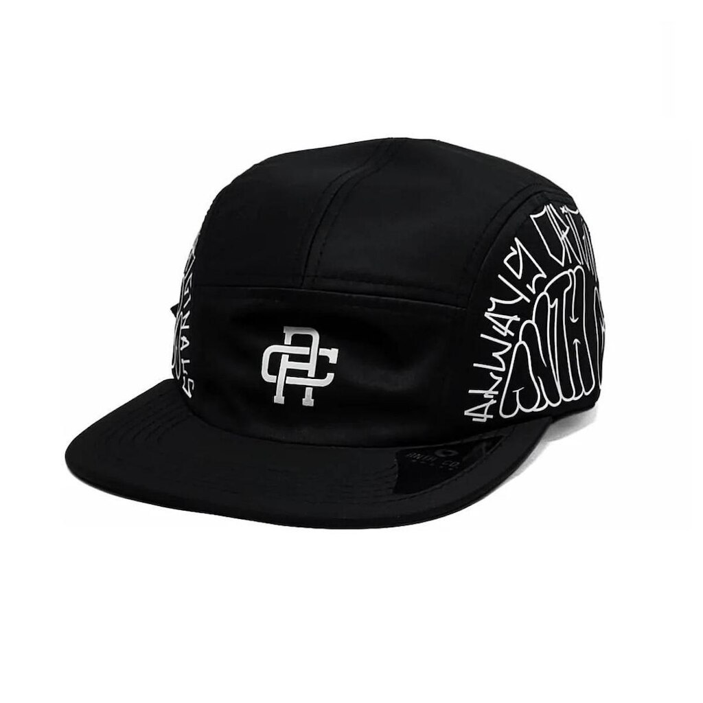 Bone Five Panel Anth Co Draw Aba Reta Preto Fita Sb9286