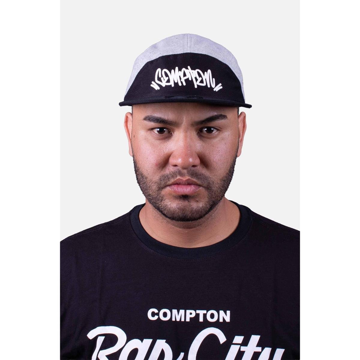Boné Five Panel Collab Starter X Compton Clic Cinza
