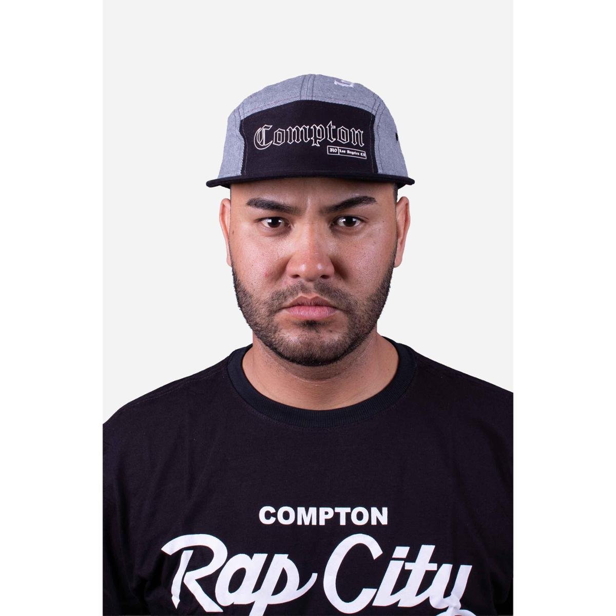 Boné Five Panel Collab Starter X Compton Los Angeles Cinza