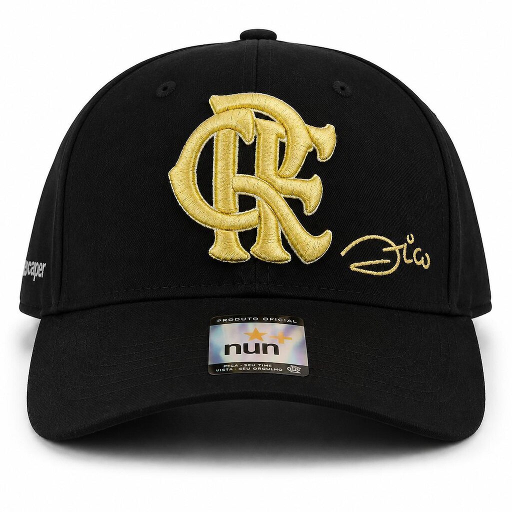 Boné Flamengo SuperCap Zico Gold Aba Curva Oficial