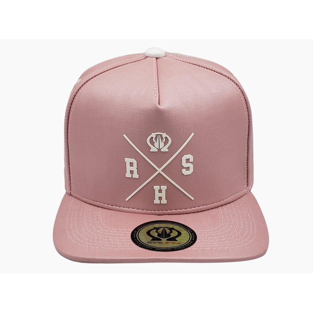 Bone Frente Falsa Aba Reta Dakkar Rosa RHS-250 Rhino Size