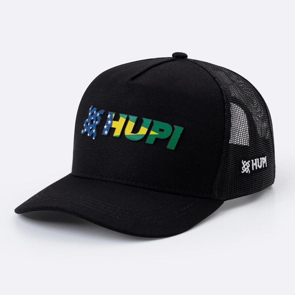 Boné HUPI Brasil com Tela Preto