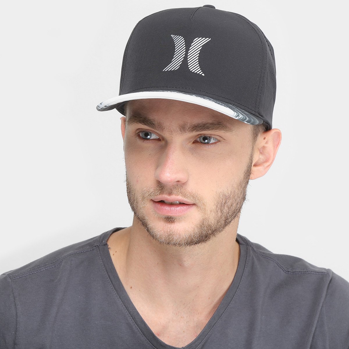 Boné Hurley Aba Curva Staury Masculino - Preto | Netshoes