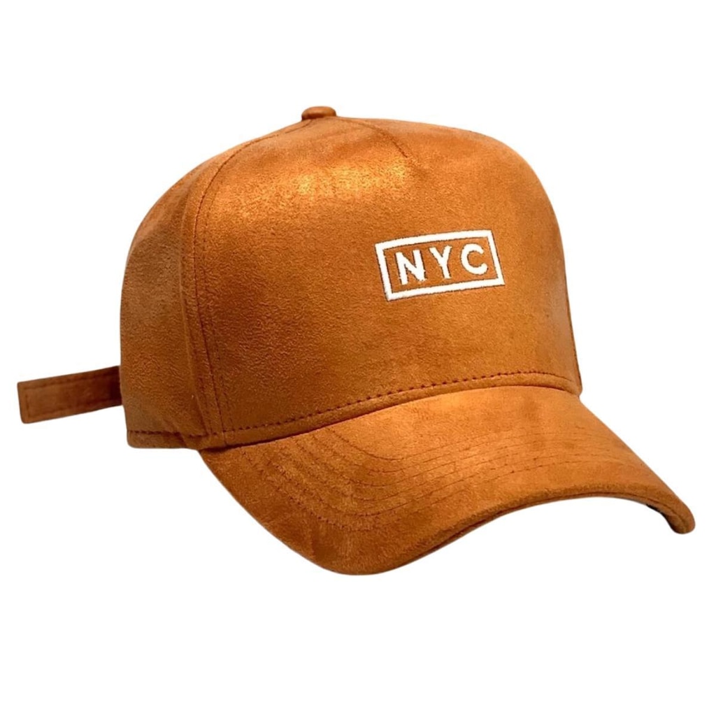Boné Hype Aba Curva Nyc Original Em Camurça Premium