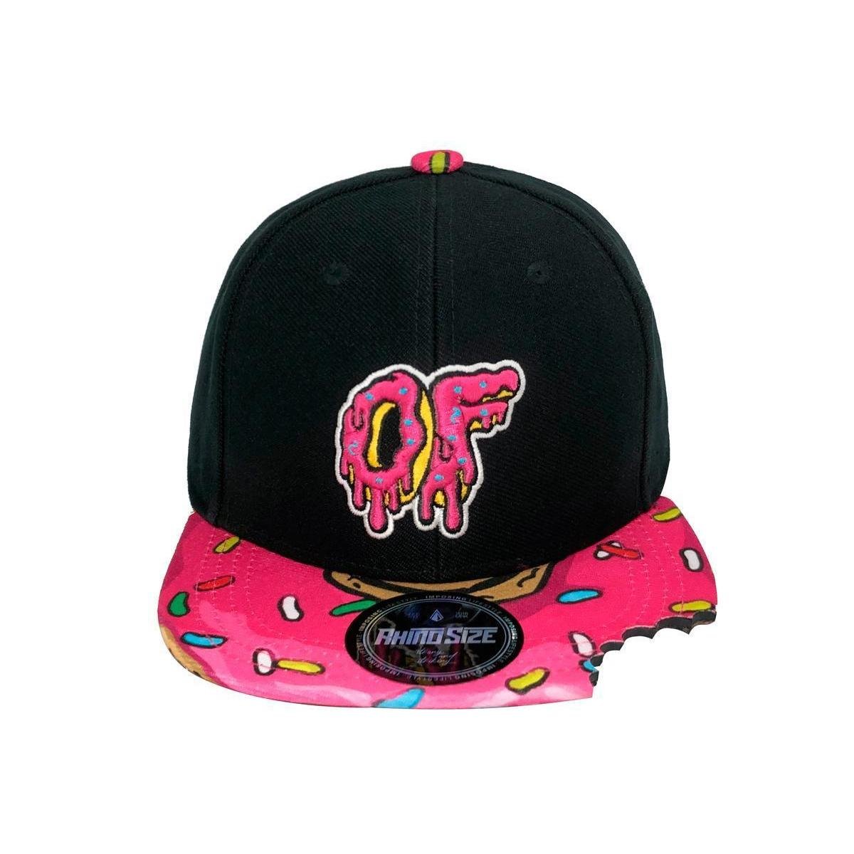 Boné Infantil Donuts Aba Reta Preto Skate Rhs-496 Rhino Size