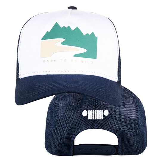 Boné JEEP Montains Trucker - Azul+Branco