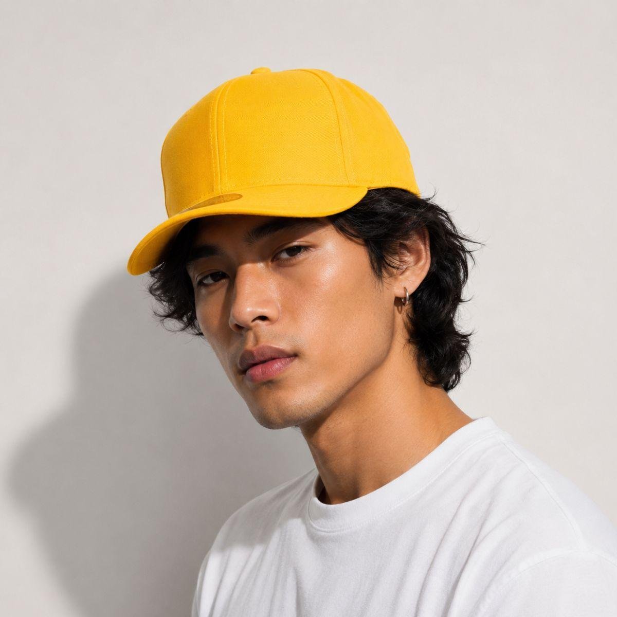 Boné Liso Básico Resina 6 Gomos Aba Curva Snapback Regulável Chapéu ...
