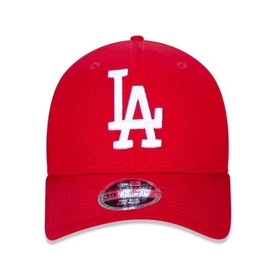 Boné Masculino New Era Fechado MLB LA Dodgers Aba Curva - Vermelho Menor preço em Boné Masculino New Era Fechado MLB LA Dodgers Aba Curva - Vermelho