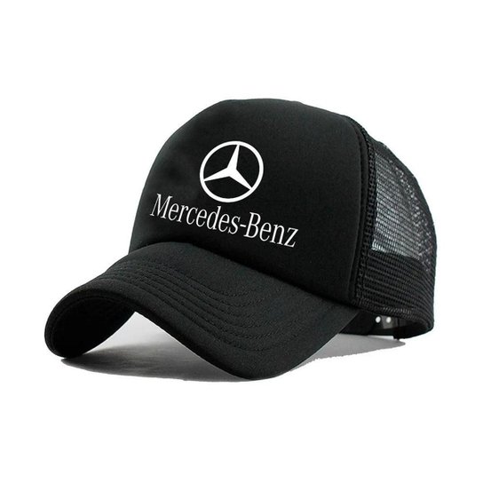 Boné Mercedes-Benz Aba Curva Snapback Trucker - Preto Menor preço em Boné Mercedes-Benz Aba Curva Snapback Trucker - Preto