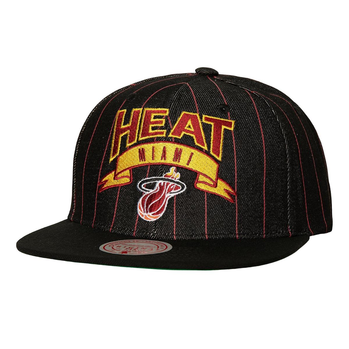 Boné Mitchell & Ness NBA Dem Stripes Miami Heat Masculino