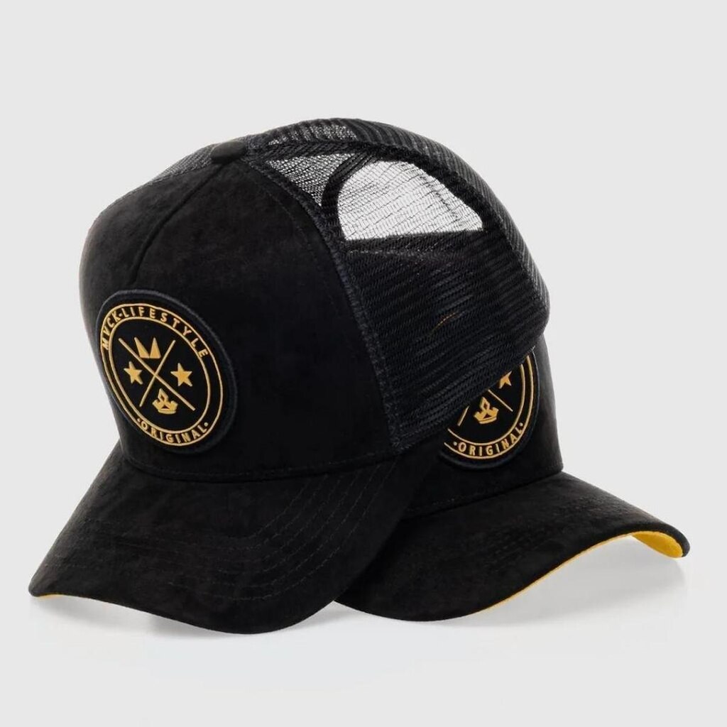 Boné MVCK Trucker Brasão Camurça Preto