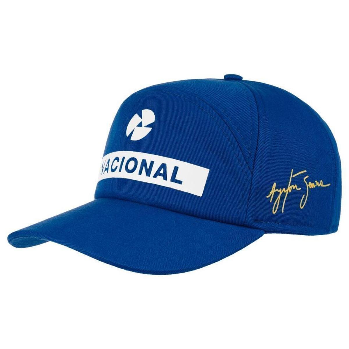 Boné Nacional Original Assinatura Ayrton Senna Menor preço em Boné Nacional Original Assinatura Ayrton Senna