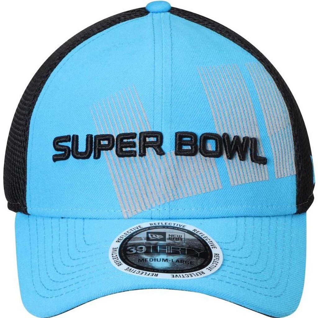 BONÉ NEW ERA 3930 SUPER BOWL LII REFLECTIVE AZUL PRETO