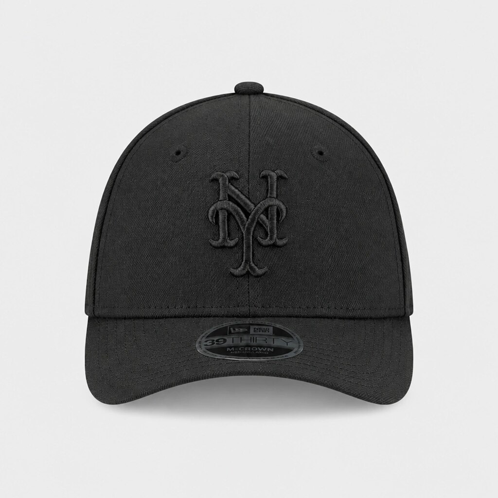 BONE NEW ERA 39THIRTY M-CROWN NEW YORK METS MLB PRETO
