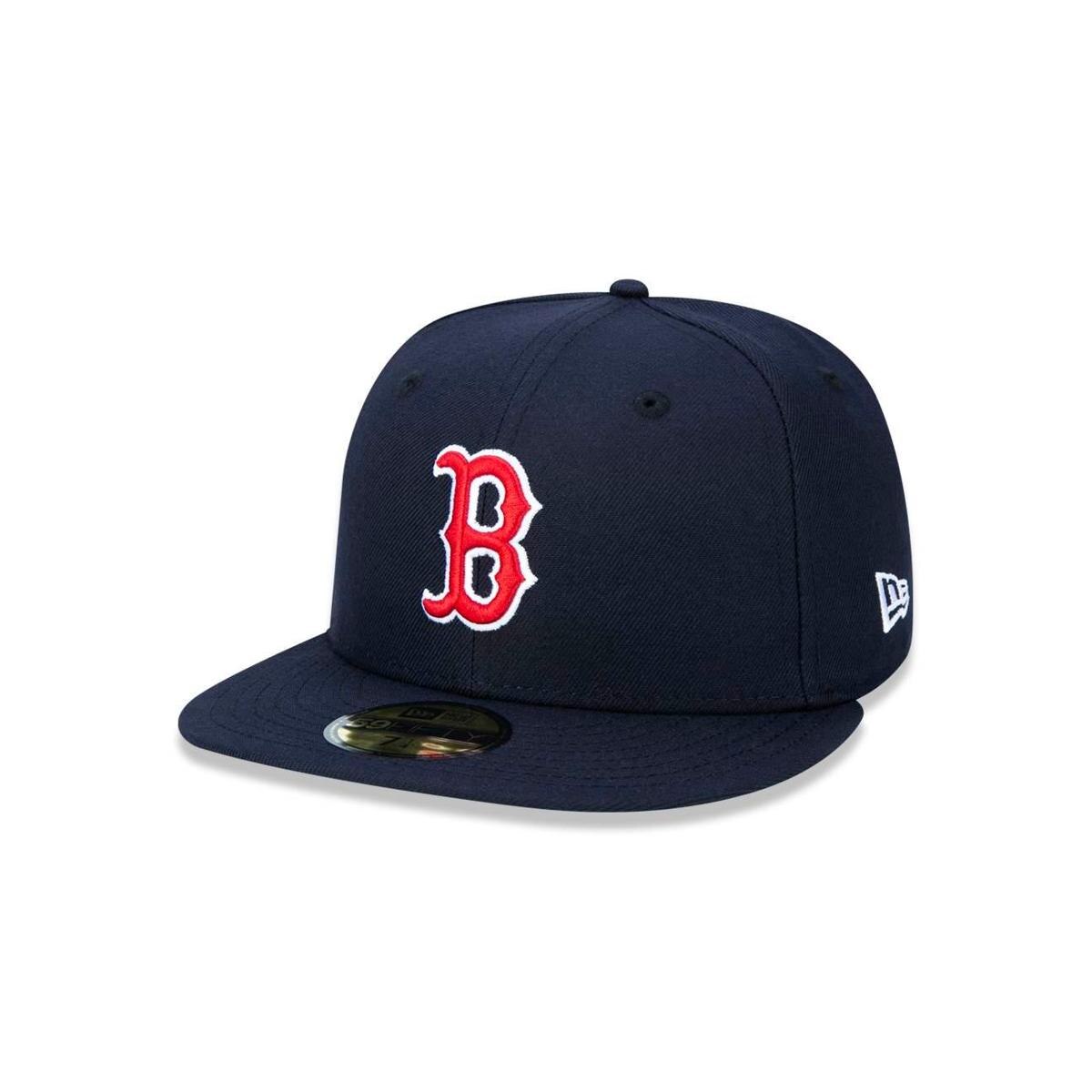 Boné New Era 59FIFTY Aba Reta Fechado Boston Red Sox MLB - Marinho |  Netshoes