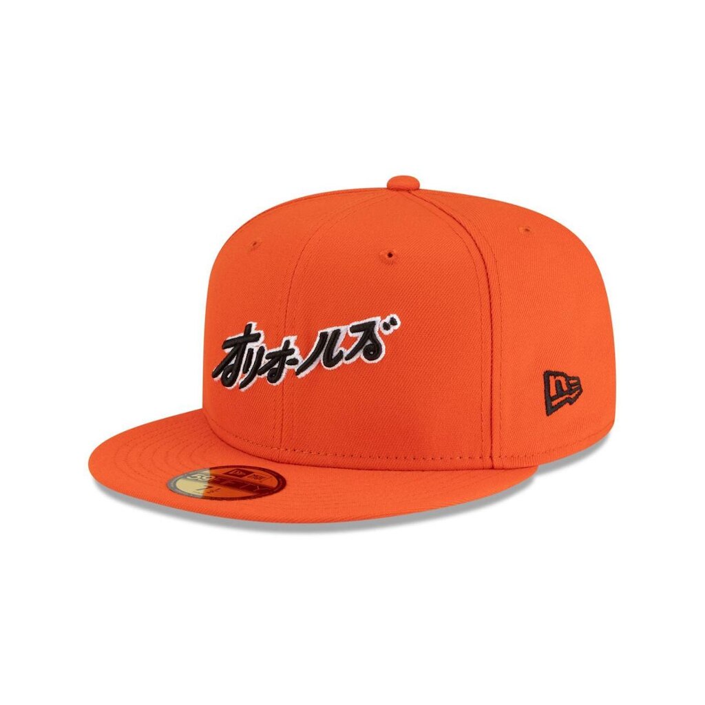 BONE NEW ERA 59FIFTY BALTIMORE ORIOLES MLB HYPERFLY LARANJA