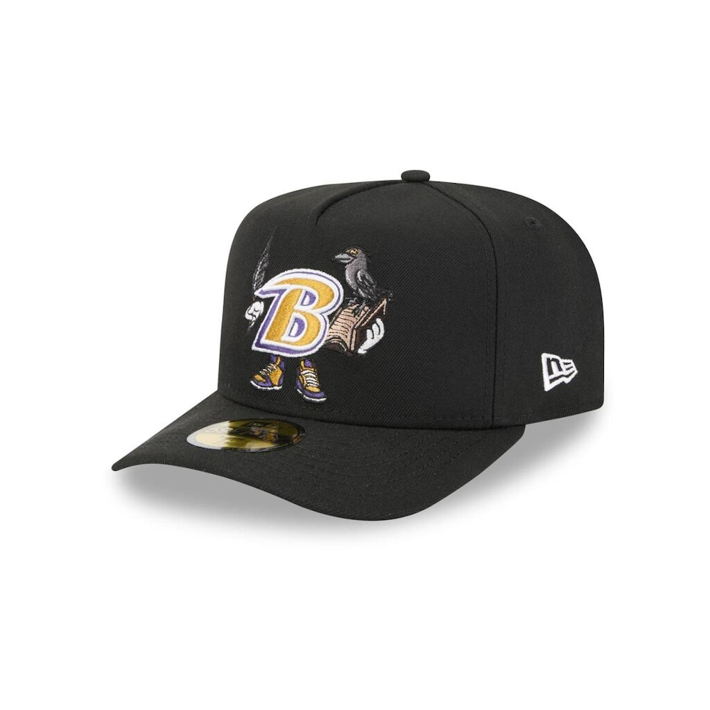 BONE NEW ERA 59FIFTY BALTIMORE RAVENS NFL PRETO