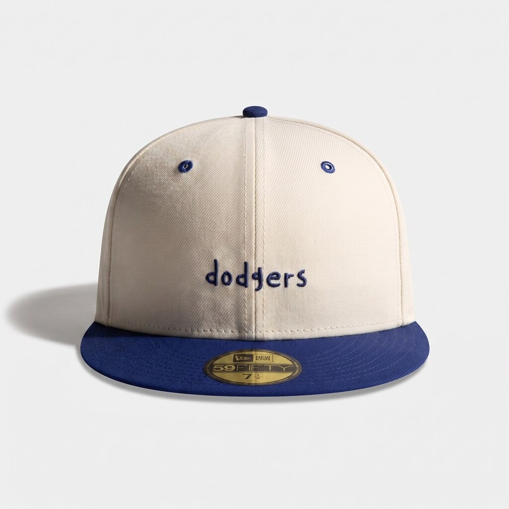 Bone New Era 59FIFTY Fitted Micah Johnson x Los Angeles Dodgers Script MLB