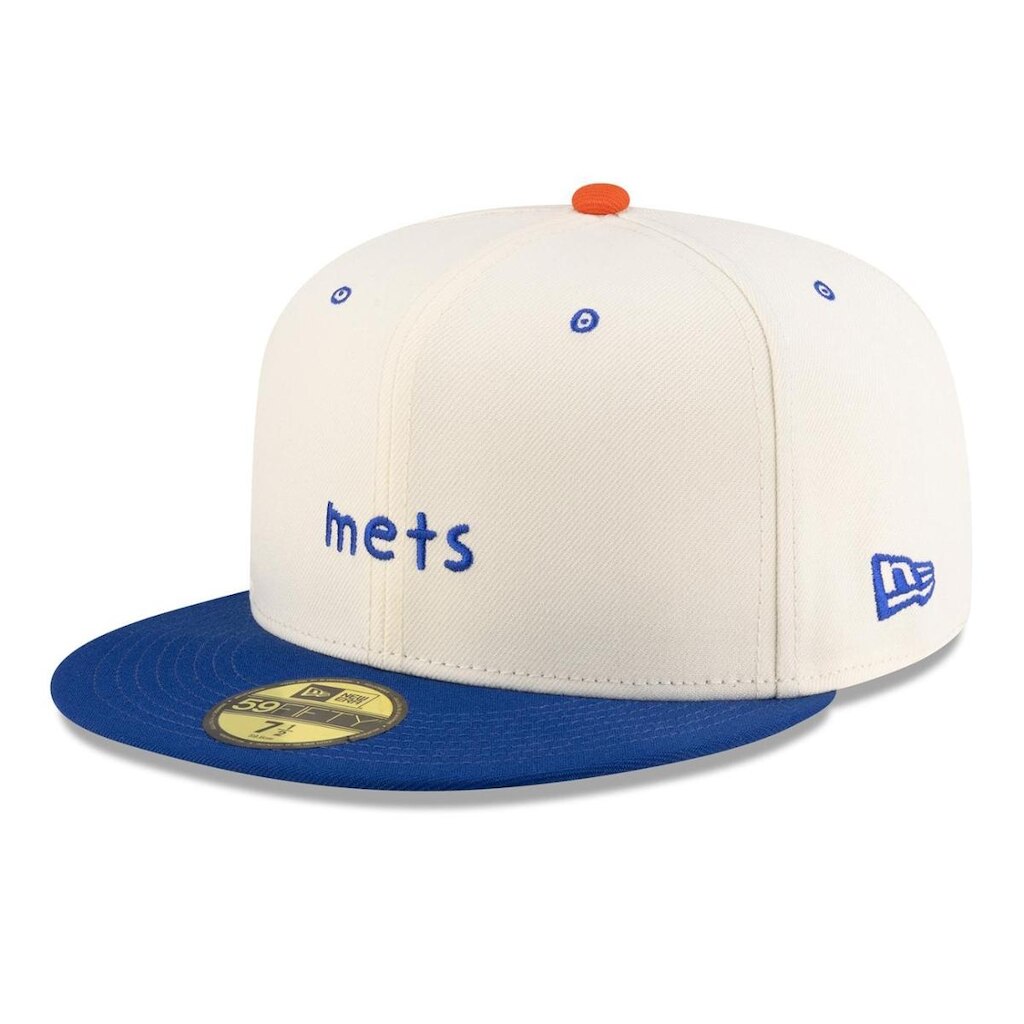 BONE NEW ERA 59FIFTY FITTED MICAH JOHNSON X NEW YORK METS SCRIPT MLB
