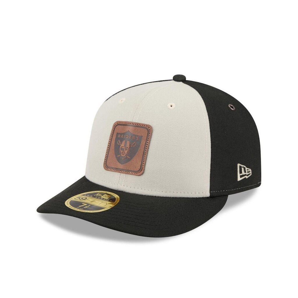 BONE NEW ERA 59FIFTY LOW PROFILE LAS VEGAS RAIDERS NFL PRETO