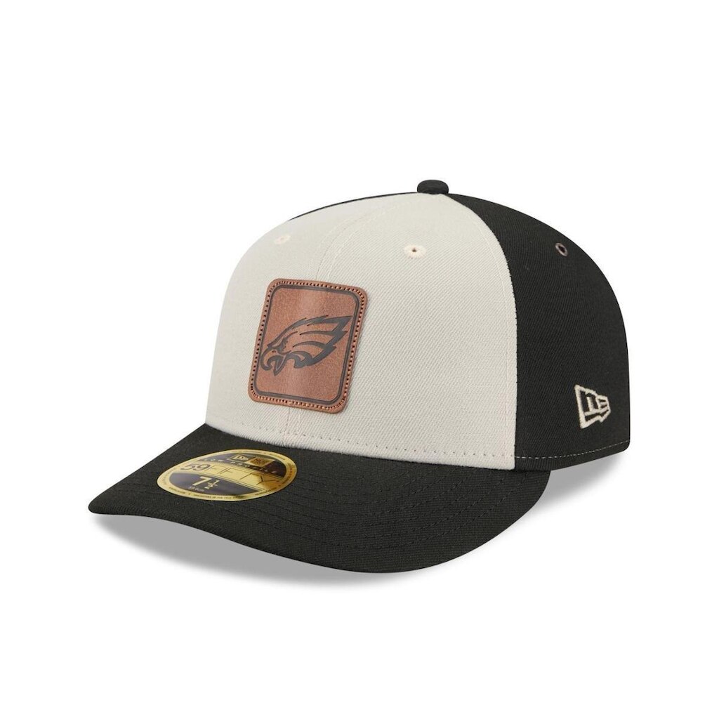 BONE NEW ERA 59FIFTY LOW PROFILE PHILADELPHIA EAGLES NFL PRETO