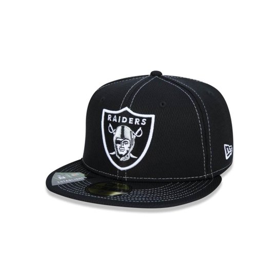 Boné New Era 59FIFTY NFL On-Field Coleção Sideline Oakland Raiders - Preto