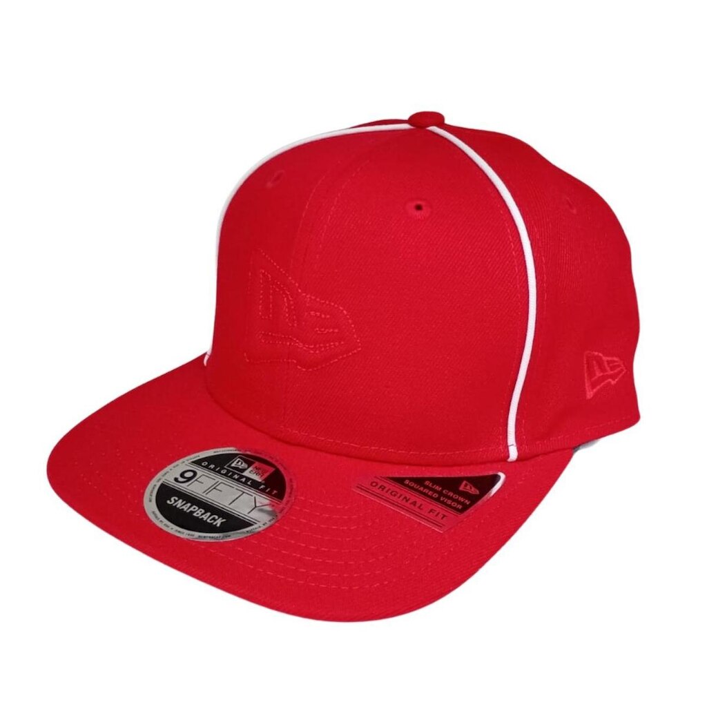 Boné New Era 9fifty Aba Reta Snapback Logo - Vermelho