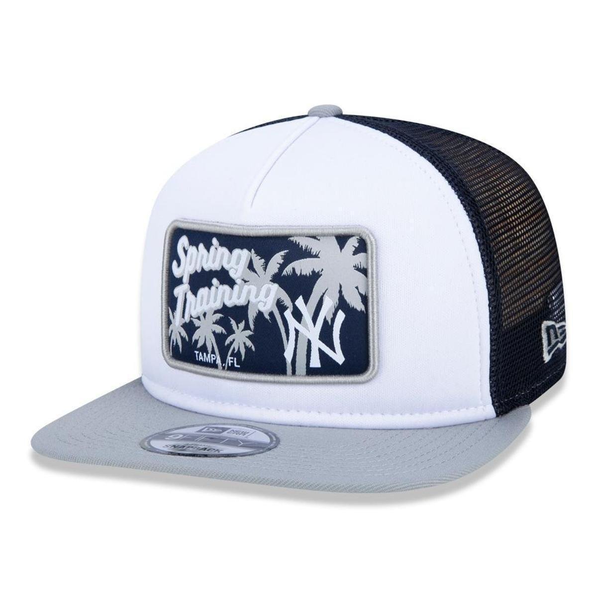 Bone New Era 9fifty Trucker Mlb New York Yankees Spring Training Branco Marinho Netshoes