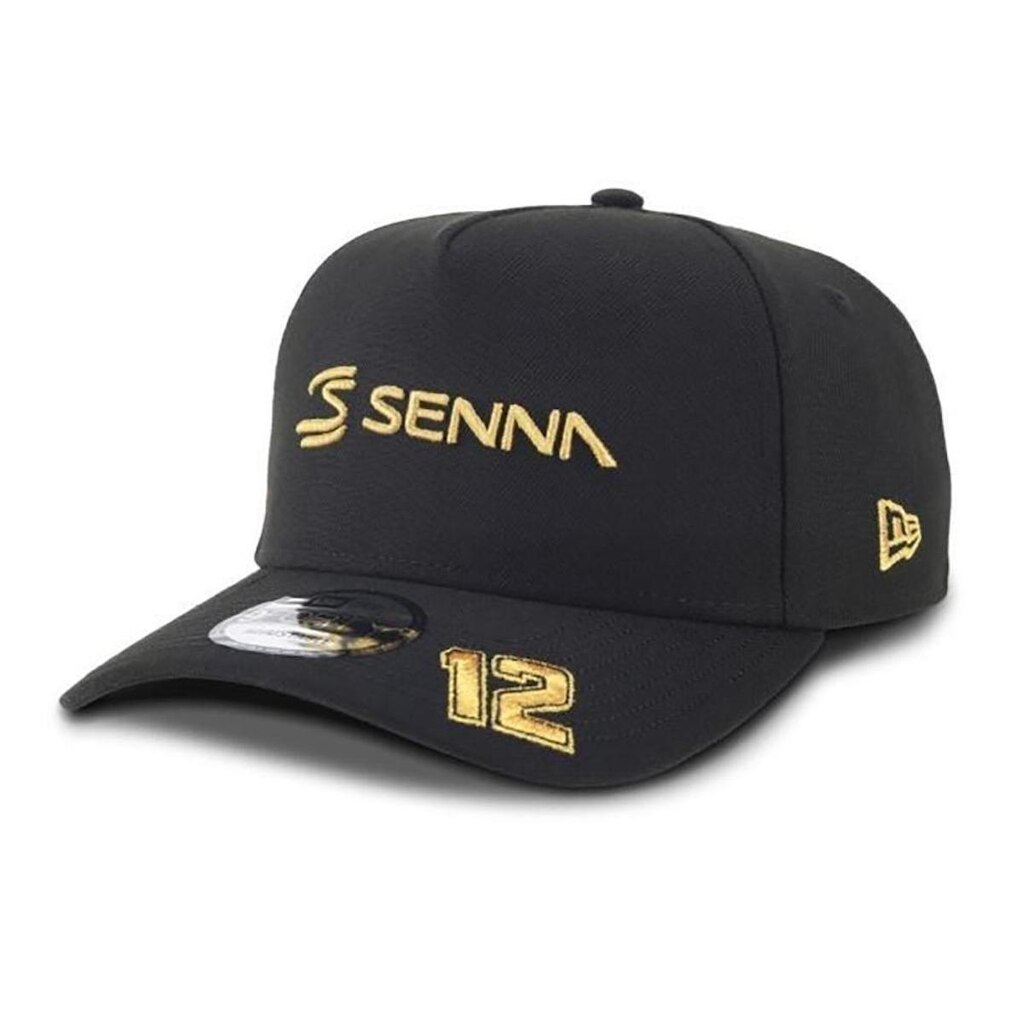 Boné New Era 9FORTY A-FRAME Senna Lotus - Preto e Dourado