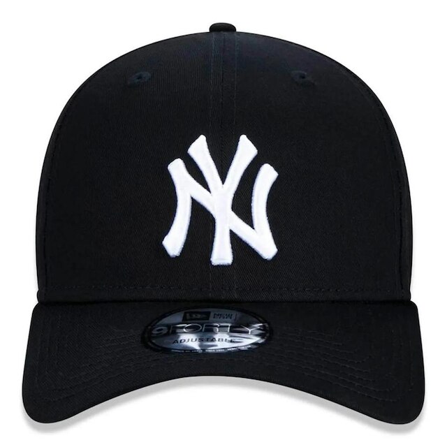 Boné New Era 9FORTY Aba Curva MLB New York Yankees - Preto