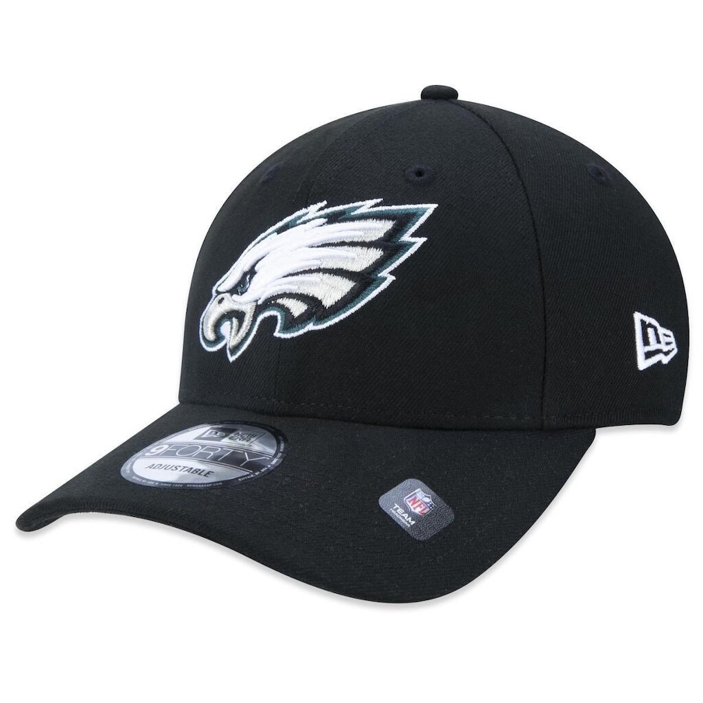 Boné New Era 9forty Snapback Nfl Philadelphia Eagles Aba Curva Snapback Preto