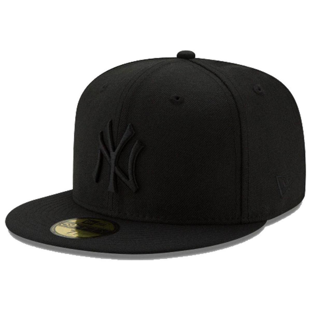 Boné New Era Aba Reta 5950 MLB NY Yankees Blackout Menor preço em Boné New Era Aba Reta 5950 MLB NY Yankees Blackout