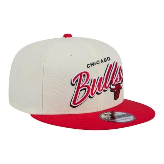 Boné New Era Aba Reta 950 NBA Chicago Bulls 2Tone Script