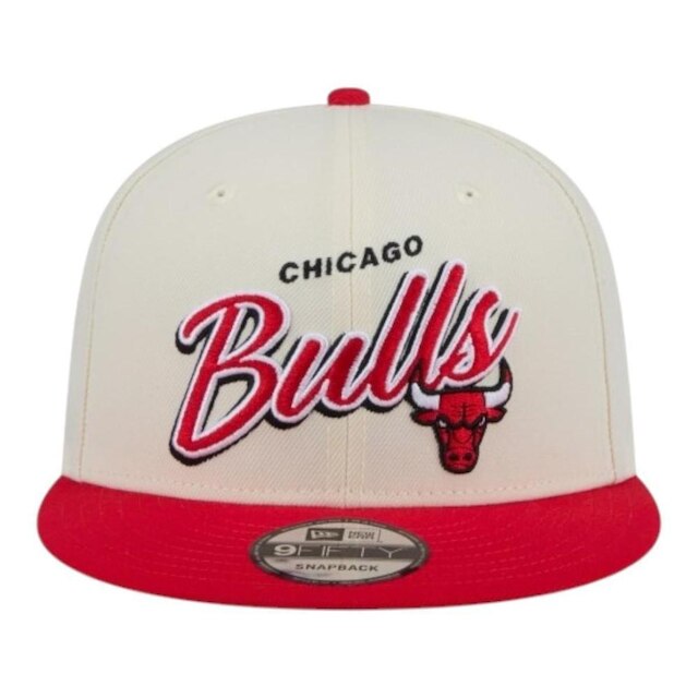 Boné New Era Aba Reta 950 NBA Chicago Bulls 2Tone Script