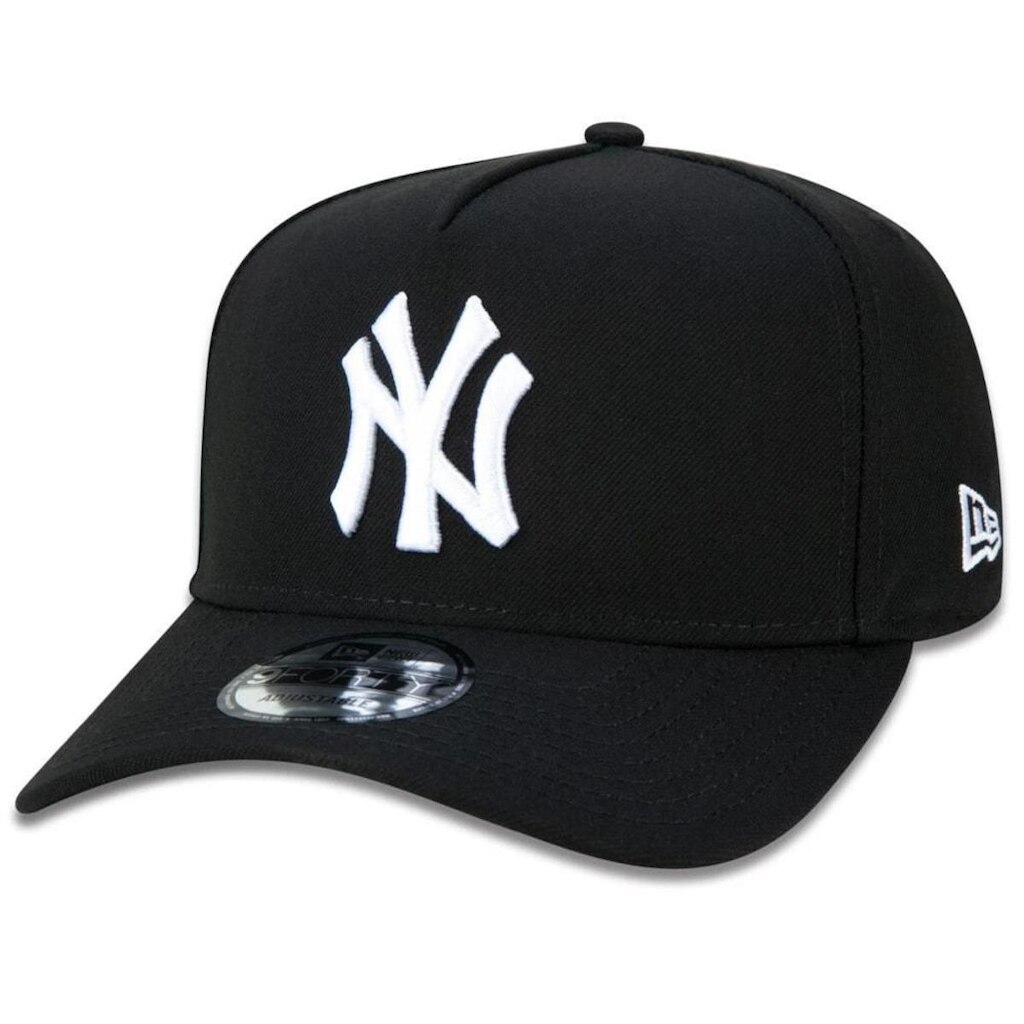 Boné New Era Aba Torta NY Yankees Preto Branco