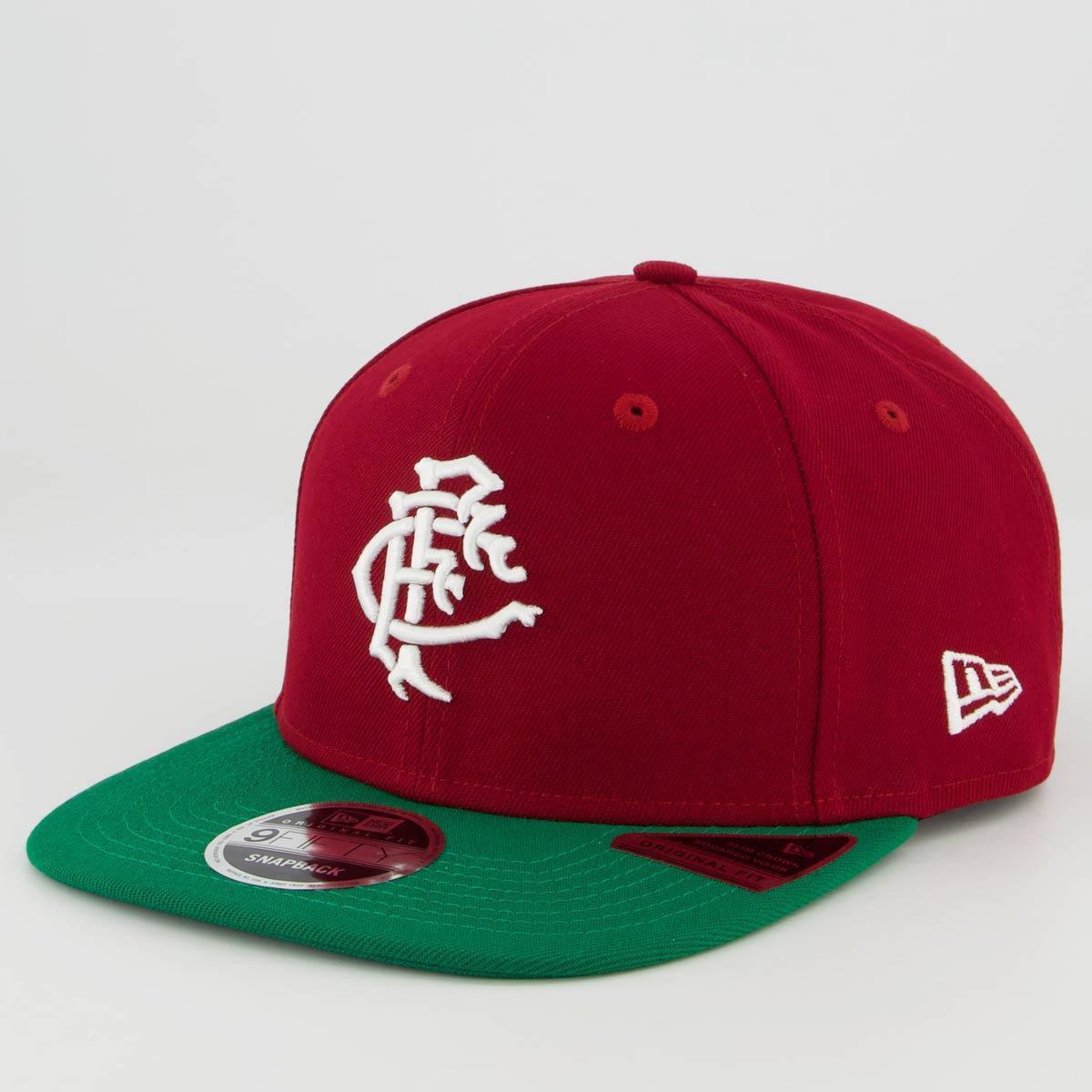 Boné New Era Fluminense 950 Vinho e Verde Menor preço em Boné New Era Fluminense 950 Vinho e Verde