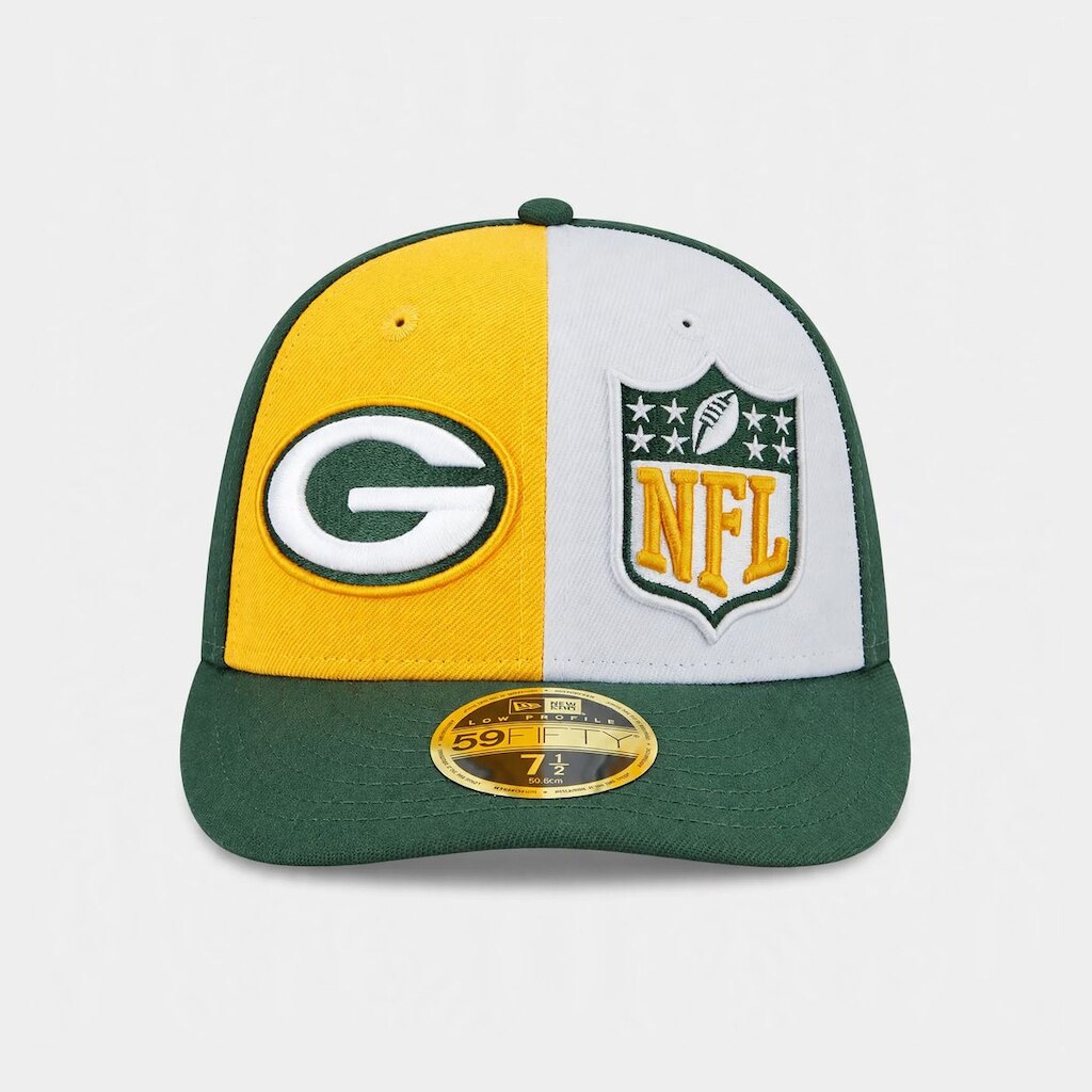 Boné New era Low Profile Bay Packerssideli 59Fifty Fitted Aba Curva Fitted