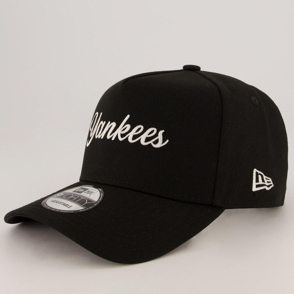 Boné New Era MLB 940 New York Yankees Core I Preto Preto Netshoes