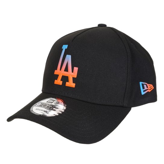Boné New Era MLB Los Angeles Dodgers Aba Curva Snapback A-Frame Rave Space Gradiente 9Forty - Preto Menor preço em Boné New Era MLB Los Angeles Dodgers Aba Curva Snapback A-Frame Rave Space Gradiente 9Forty - Preto