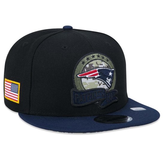 Boné New Era New England Patriots Salute To Service 9Fifty Aba Reta Snapback Masculino