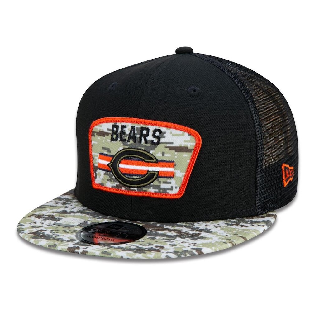 Boné New Era NFL Trucker Chicago Bears Salute 9Fifty Aba Reta Snapback Masculino