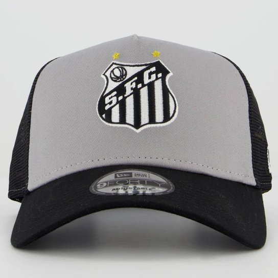 Boné New Era Santos Trucker 940 Cinza