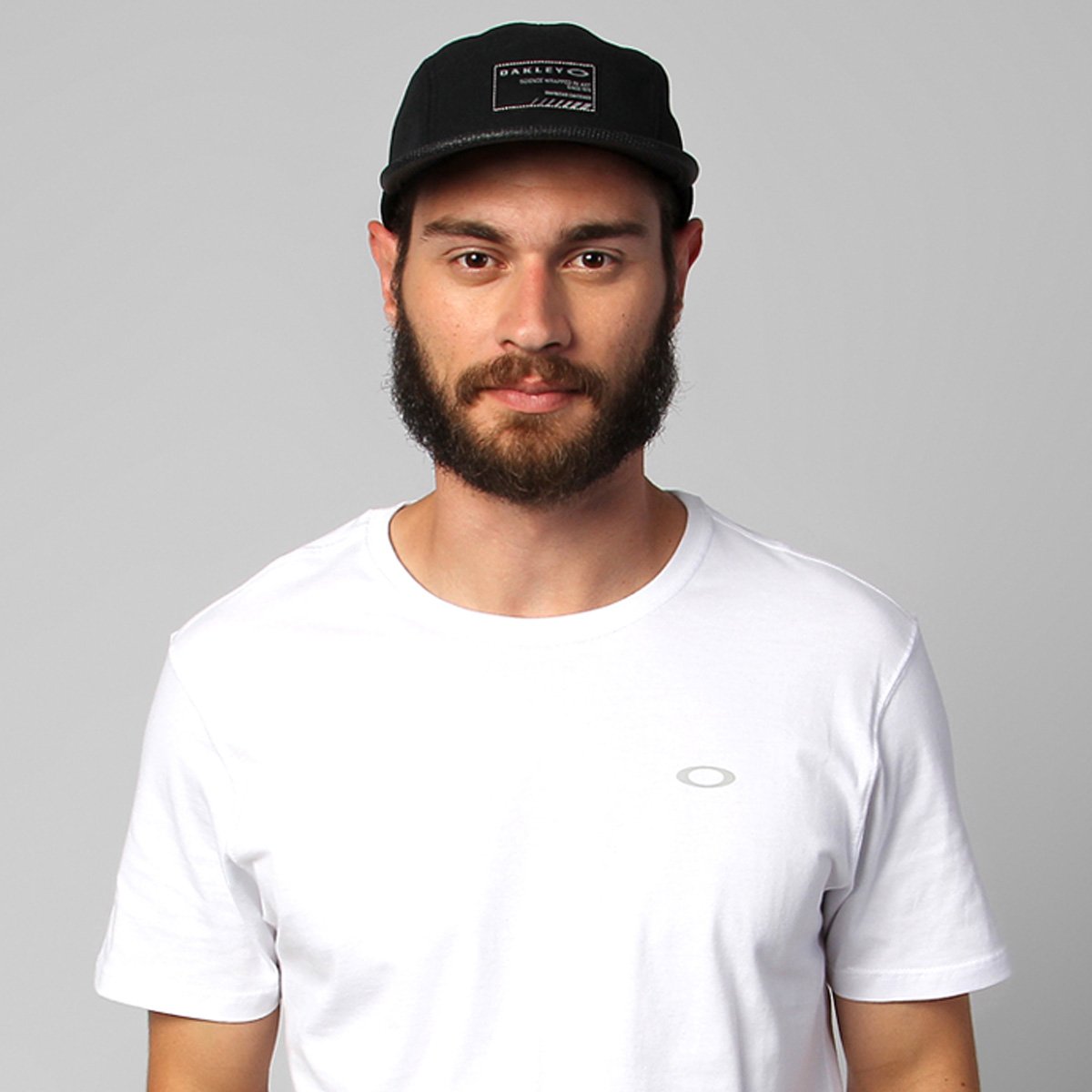 Boné 5 Panels Huf Aba Reta No Trace - Branco | FREE LACE