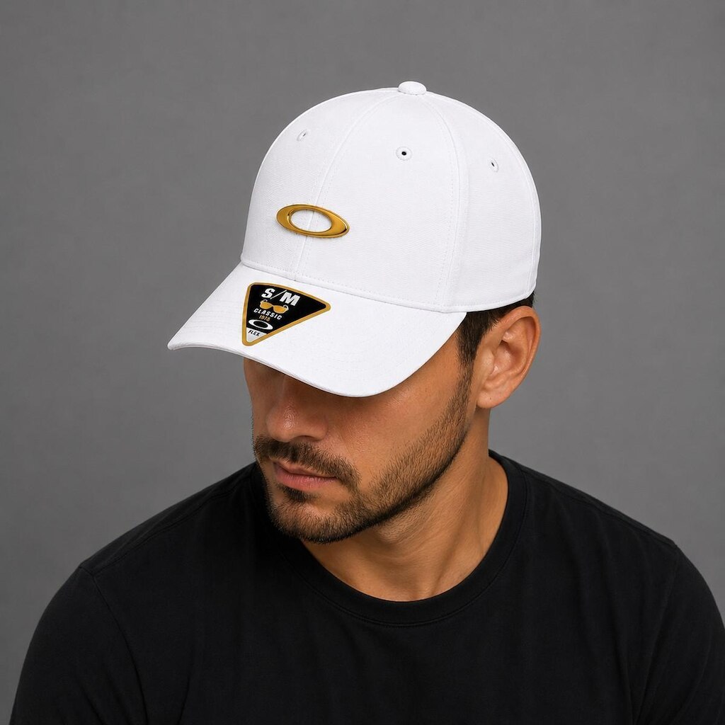 Boné Oakley Tincan Cap White Logo Ouro - Original com Logo em Metal