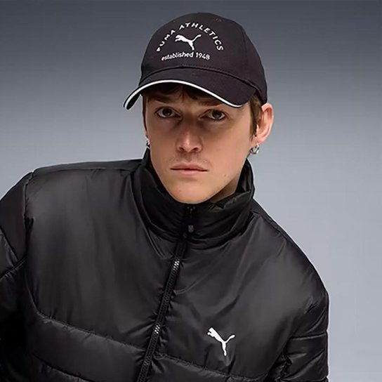 Boné Puma Baseball Class Ajustável Aba Curva Ajustável Preto