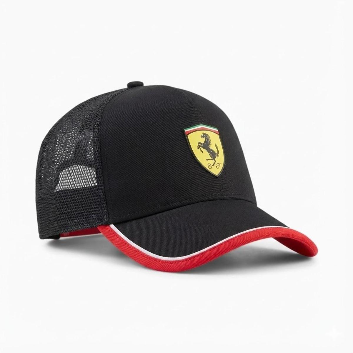 Bone Puma Ferrari Trucker - Preto - Preto | Netshoes