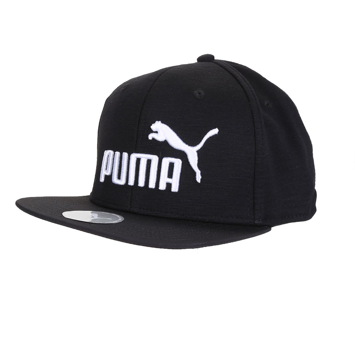 Boné Puma Flatbrim Aba Curva Snapback - Preto | Netshoes