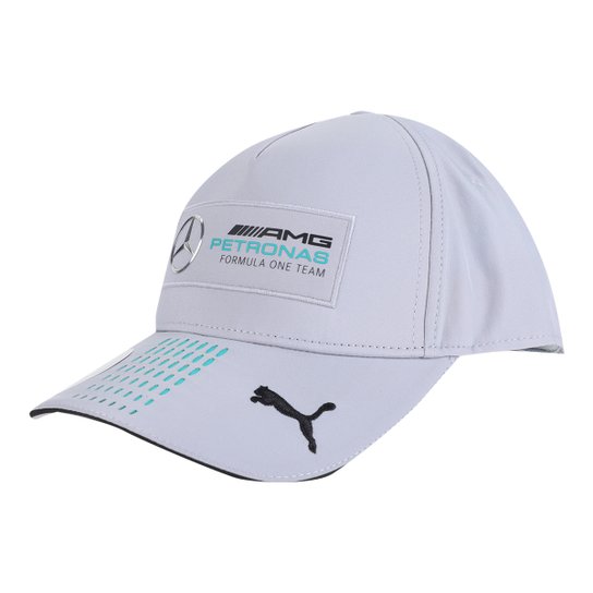 Boné Puma Mercedes-AMG Aba Curva Unissex - Prata Menor preço em Boné Puma Mercedes-AMG Aba Curva Unissex - Prata