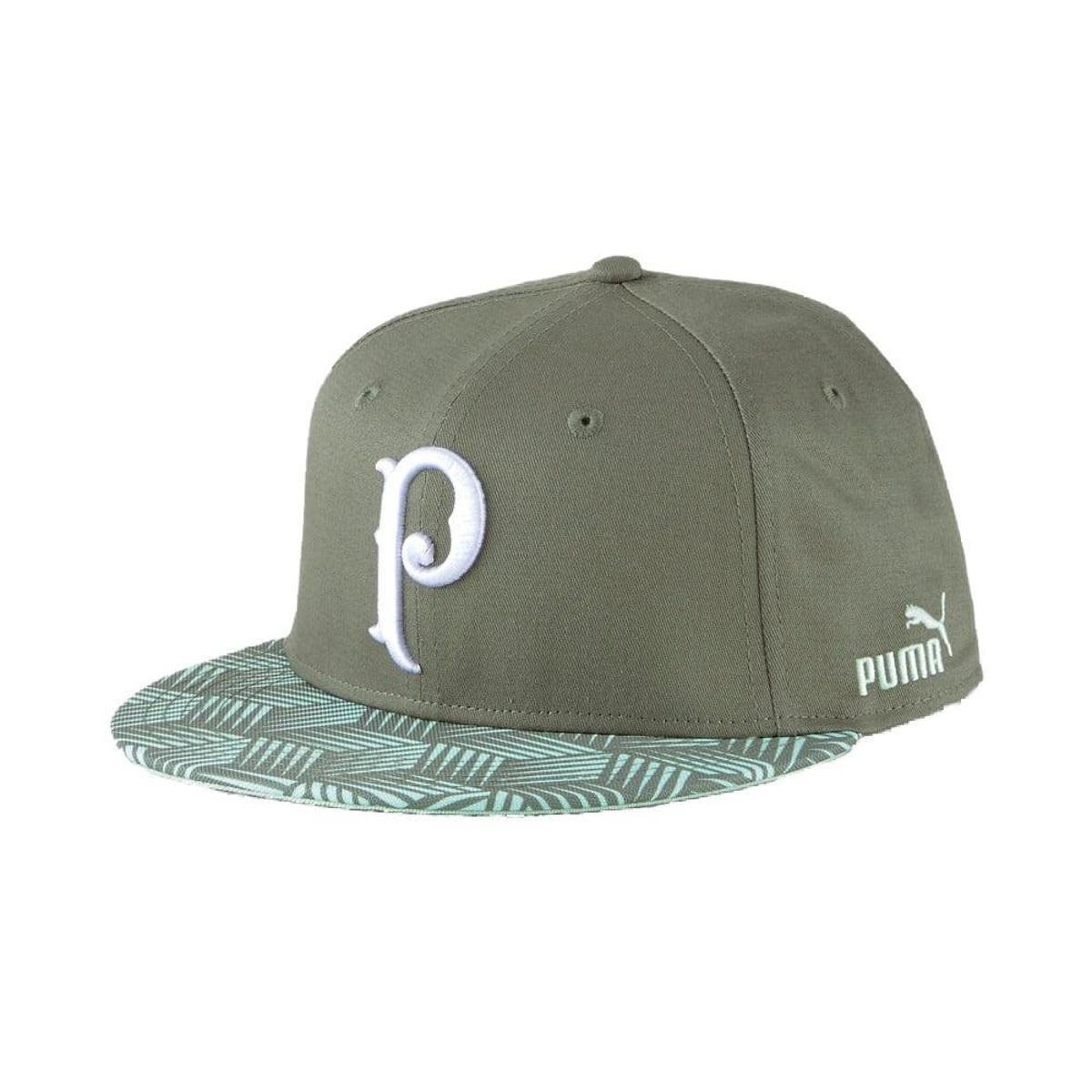 Boné Puma Palmeiras Culture Aba Reta - Verde - Verde+Marrom | Netshoes