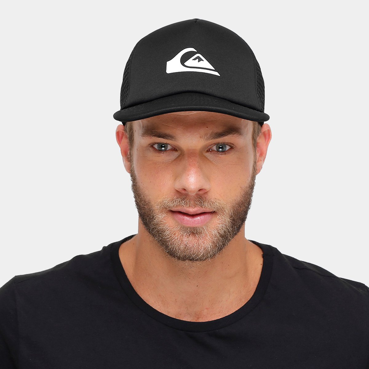 Boné Quiksilver Aba Reta Snap Addict Masculino - Preto | Netshoes